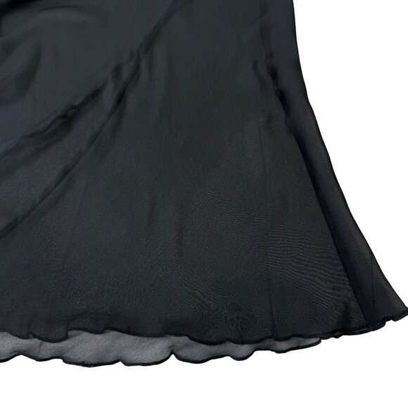 SKIMS Romance Chiffon Halter Silk Slip Dress Onyx 3X - Picture 6 of 10